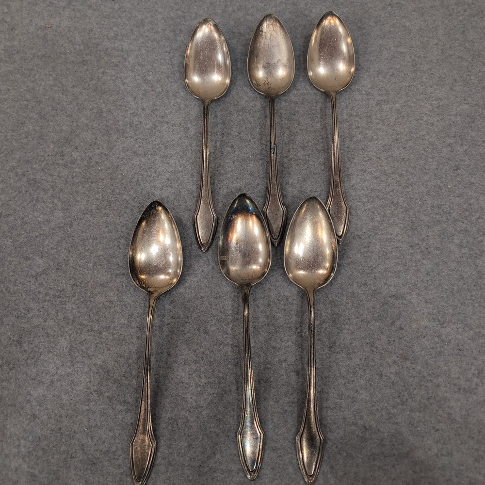 Alvin Patent Spoons Set of 6‎ Antique Serving Tableware